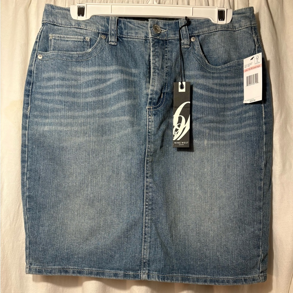 Nine West Blue Denim Skirt NWT